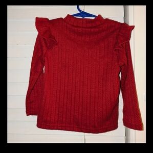 Little Girl's Red Sweater Size 4Y EUC